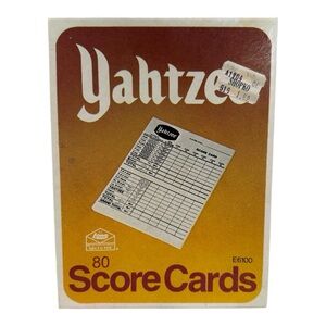 Vintage Yahtzee Score Cards – 80 Count – Original Box – Milton Bradley